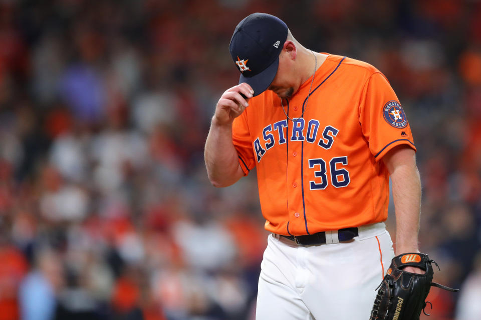 The Astros' sign-stealing saga has been the major offseason MLB storyline. (Photo by Alex Trautwig/MLB Photos via Getty Images)