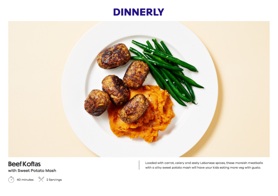 Dinnerly has digital recipes instead of cards. Photo: Dinnerly