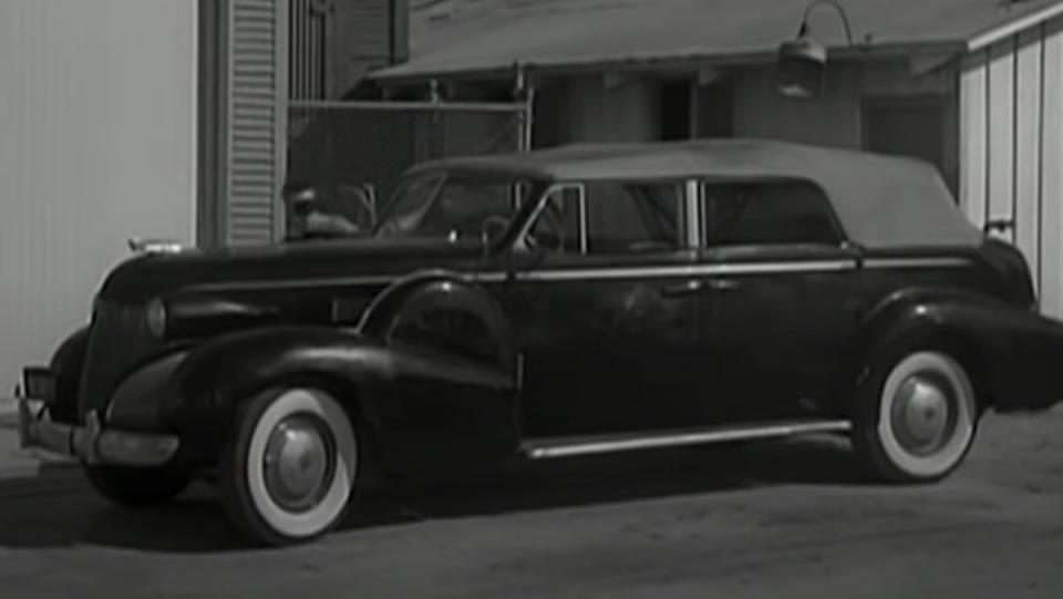 Batman's black convertible Batmobile from the 1943 serial