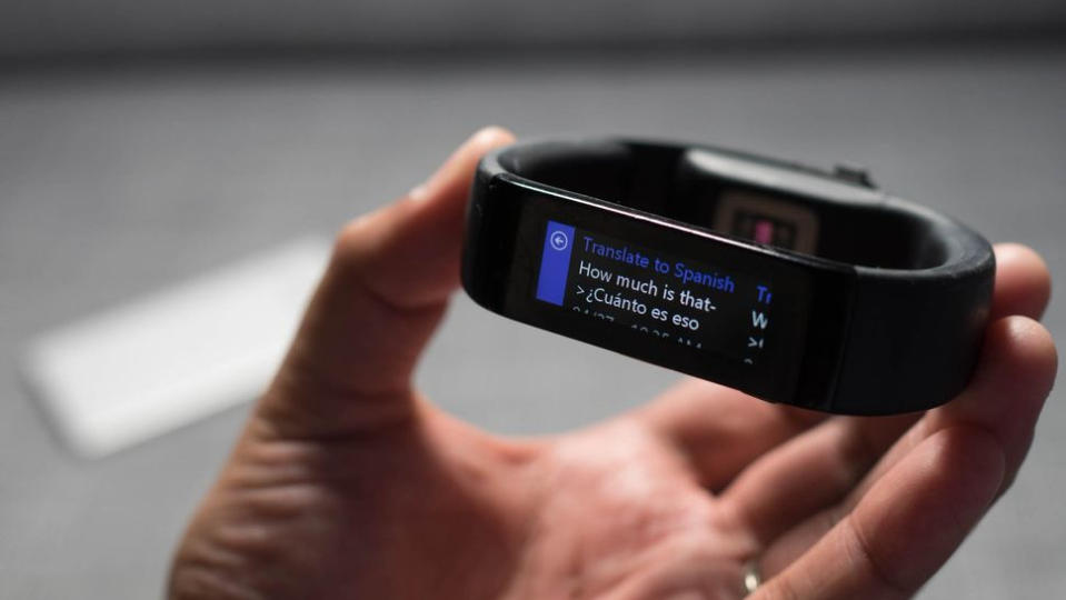 Language translation on the Microsoft Band