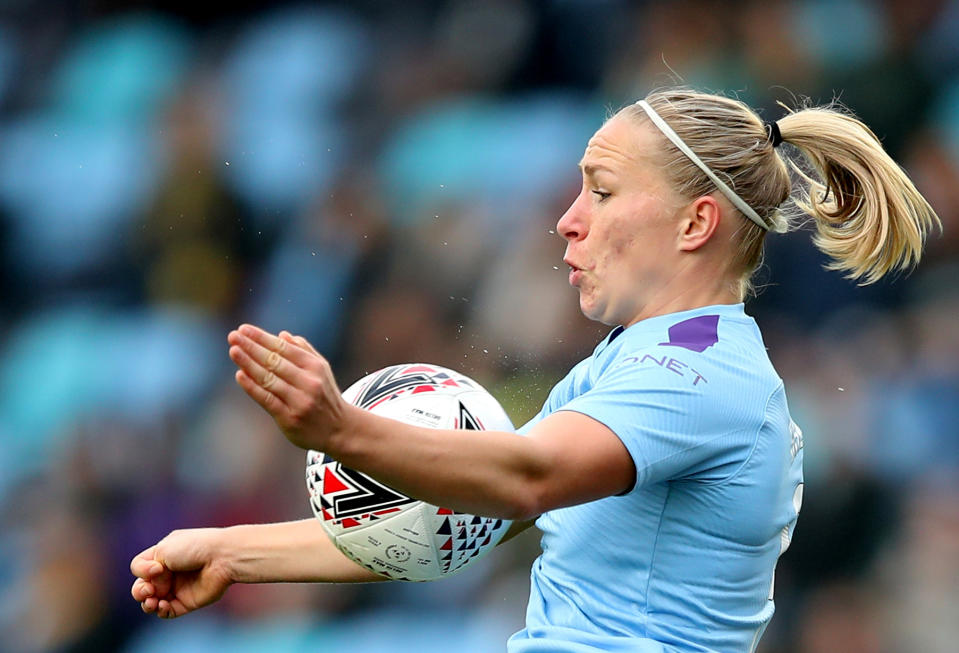 Manchester City's Pauline Bremer in action   Action Images via Reuters/Molly Darlington