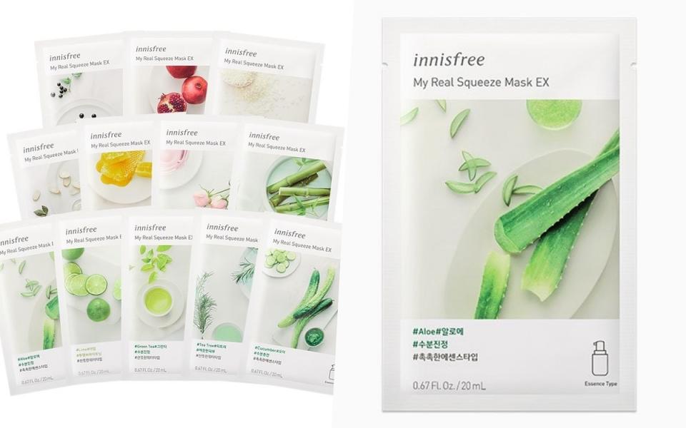 Innisfree 我的真萃面膜1片 NT$ 39 圖片來源：innisfree官網