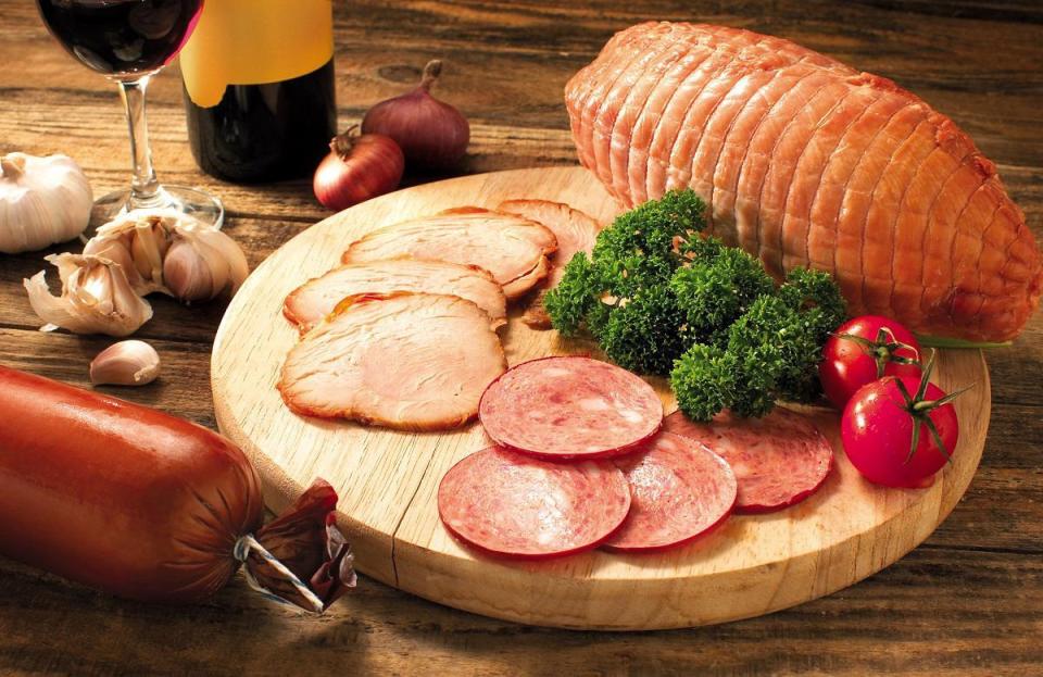 <p>In the freezer, cooked ham can last for up to two months. And if you want to try your hand at perfecting this flavorful dish, follow this <a href="https://www.thedailymeal.com/cook/guide-cooking-perfect-ham?referrer=yahoo&category=beauty_food&include_utm=1&utm_medium=referral&utm_source=yahoo&utm_campaign=feed" rel="nofollow noopener" target="_blank" data-ylk="slk:step-by-step guide for cooking the perfect ham;elm:context_link;itc:0;sec:content-canvas" class="link ">step-by-step guide for cooking the perfect ham</a>.</p>