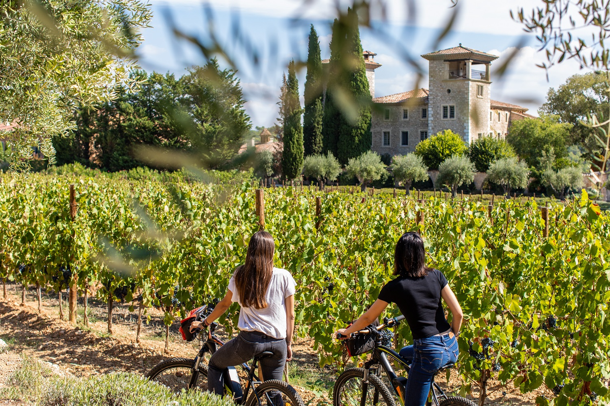 The estate’s 370 acres of vines produce structured reds and delicate rosés (Château de Berne)