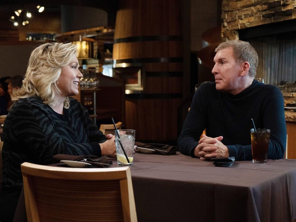 Todd and Julie Chrisley in the eighth season of "  Chrisley Knows Best.  "