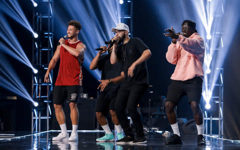 Hip hop hunks: Rak-Su competing in the Six Chair Challenge - Credit: ITV/Thames/Syco/PA