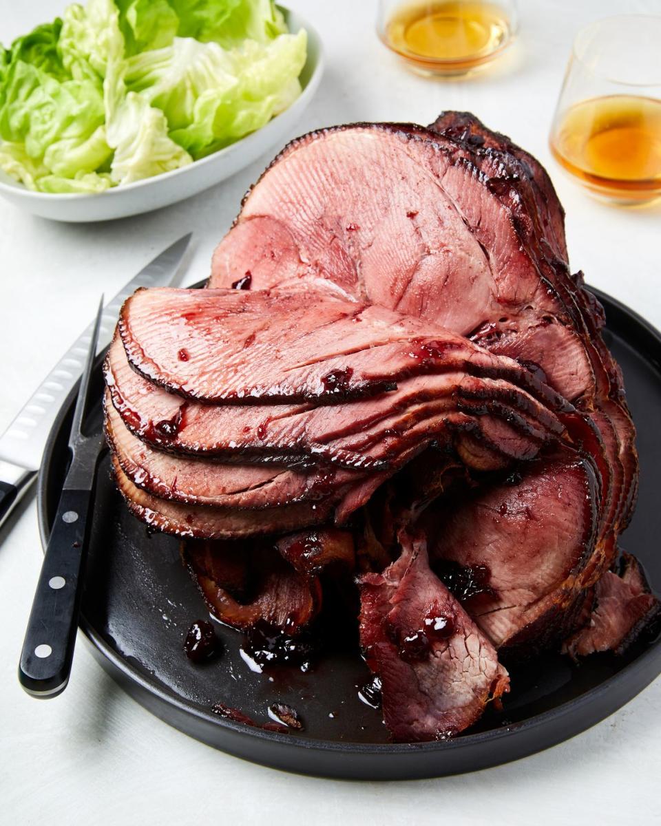 Cherry Bourbon-Glazed Baked Ham