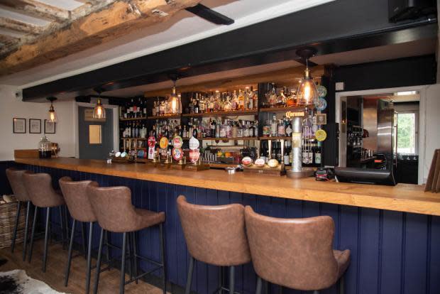 East Anglian Daily Times: The bar area at The Bull Freehouse in Troston