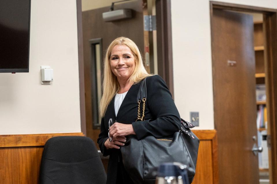 Public defender Anne Taylor enters the courtroom for Bryan Kohberger’s arraignment hearing in 2023 (Reuters)