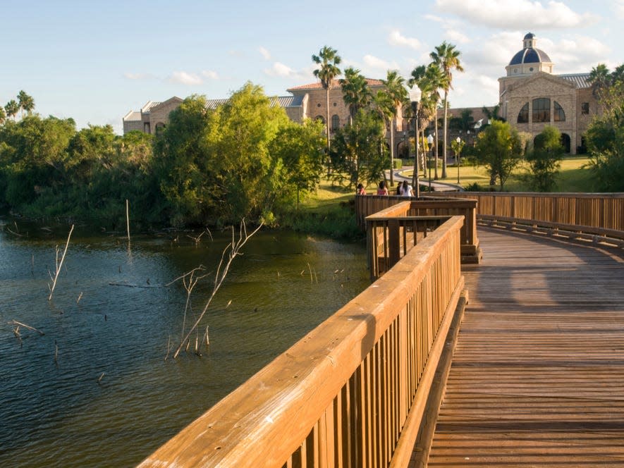 USA, Texas, Brownsville. Resacas are former channels of the Rio Grande.