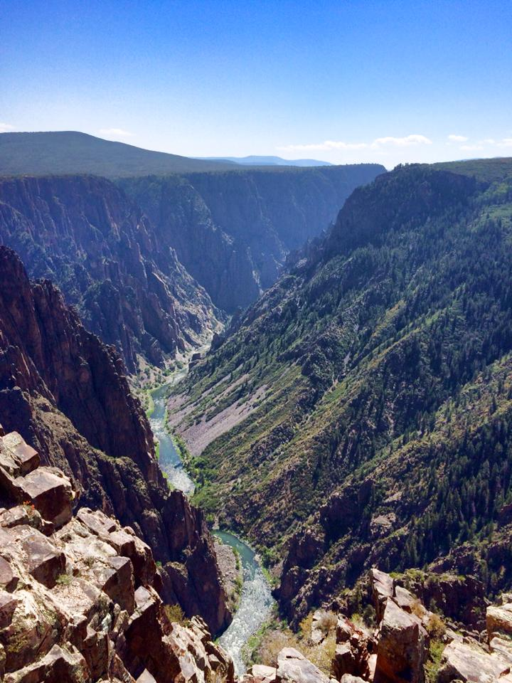 There are two ways to get down to the Gunnison River from the edge of Black Canyon: a difficult hike or a drive with a 16-degree incline down East Portal Road, according to Black Canyon of the Gunnison National Park.