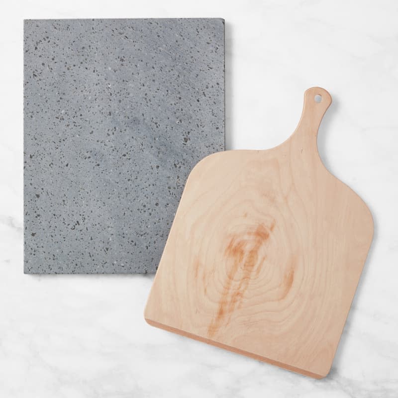 Pizza Peel and Lava Stone Set