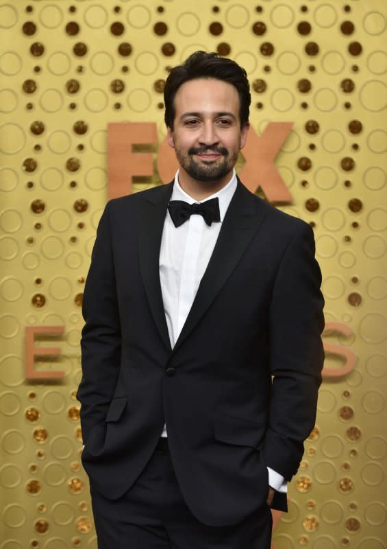 Lin-Manuel Miranda arrives for the 71st annual Primetime Emmy Awards held at the Microsoft Theater in downtown Los Angeles on September 22, 2019. The playwright turns 44 on January 16. File Photo by Christine Chew/UPI