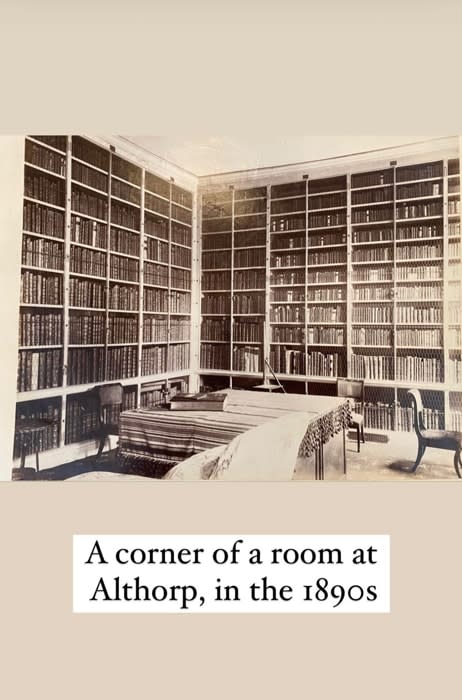 reading room at althorp in 1890s