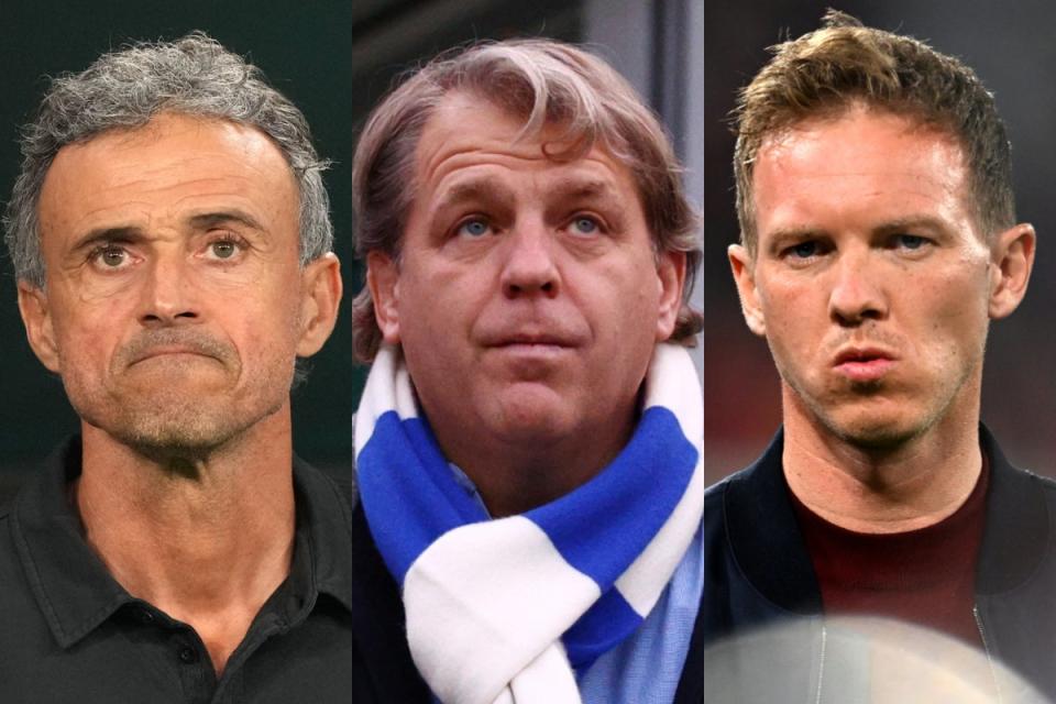 Favourites: Julian Nagelsmann and Luis Enrique are among the top contenders for Chelsea (Evening Standard)