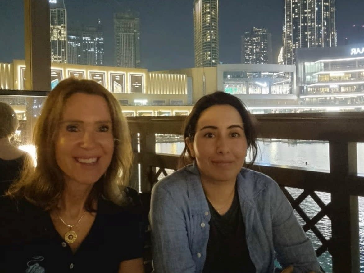 Sheikha Latifa, right, daughter of the ruler of Dubai, was thought to be among those potentially being targeted (via Reuters)