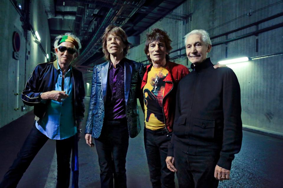 The Rolling Stones (from left, Keith Richards, Mick Jagger, Ronnie Wood and Charlie Watts) have remained a touring juggernaut, even after the death of Watts in 2021.