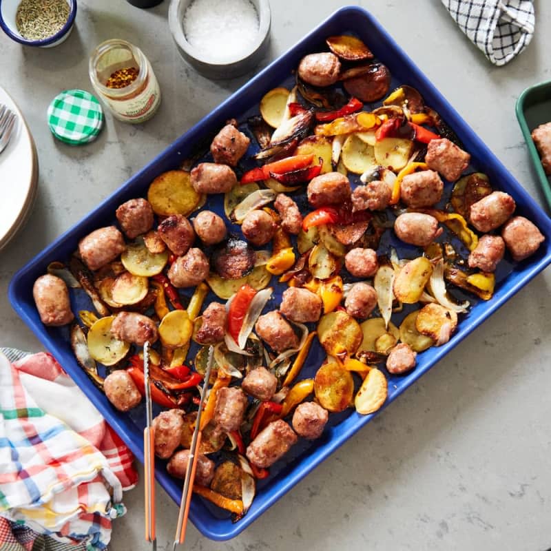 Product photo of Great Jones Holy Sheet baking sheet in Blueberry color