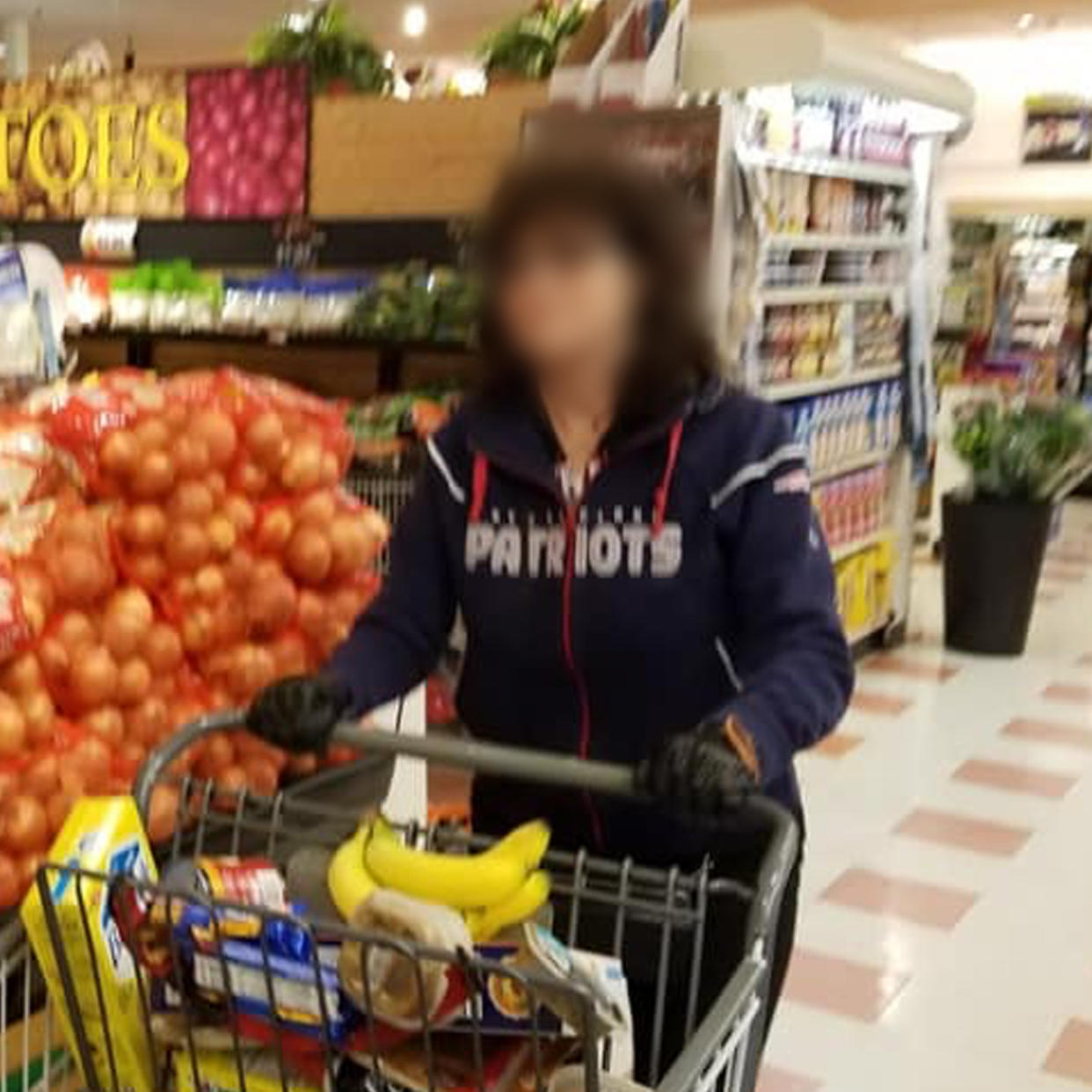 A shopper at Market Basket in Brockton, Mass., allegedly assaulted a woman and vandalized her car, shouting racist slurs. (Photo: Corie Jean via Facebook)