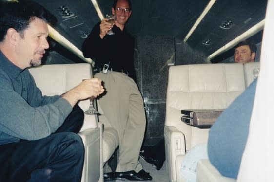 Marc Randolph &amp; Reed Hastings celebrating Netflix's IPO in 2002 (Courtesy: Marc Randolph) 