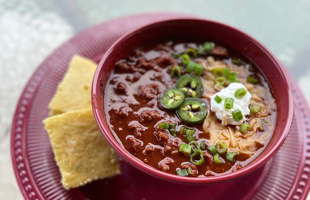 “For my winning recipe, I use scissors to cut the meat,” said Lisa Stone. “This prevents it from getting too mushy, and I can better control the size of the chunks.”