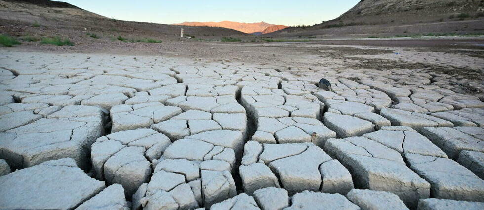 En septembre dernier, le lac Mead n'était rempli qu'à 27 % de sa capacité totale.  - Credit:FREDERIC J. BROWN / AFP