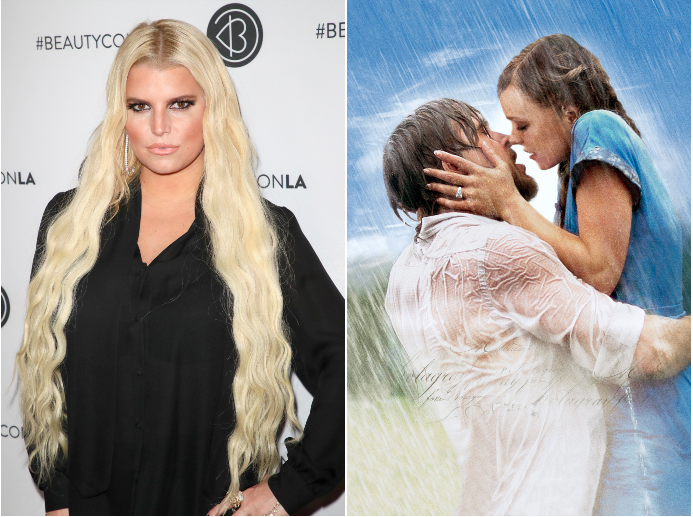 Jessica Simpson, The Notebook: Getty, Sky