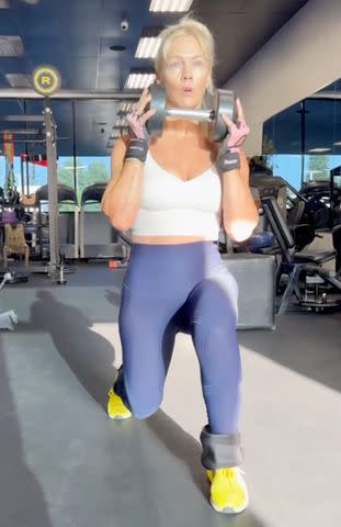 <p>Jennie Garth/Instagram</p> Jennie Garth shares her intense workout.