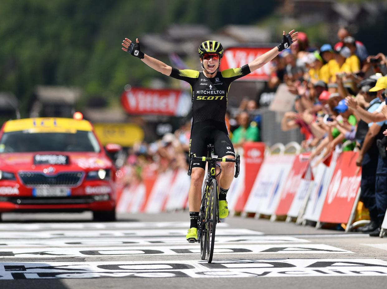 Annemiek van Vleuten crosses the line: Getty