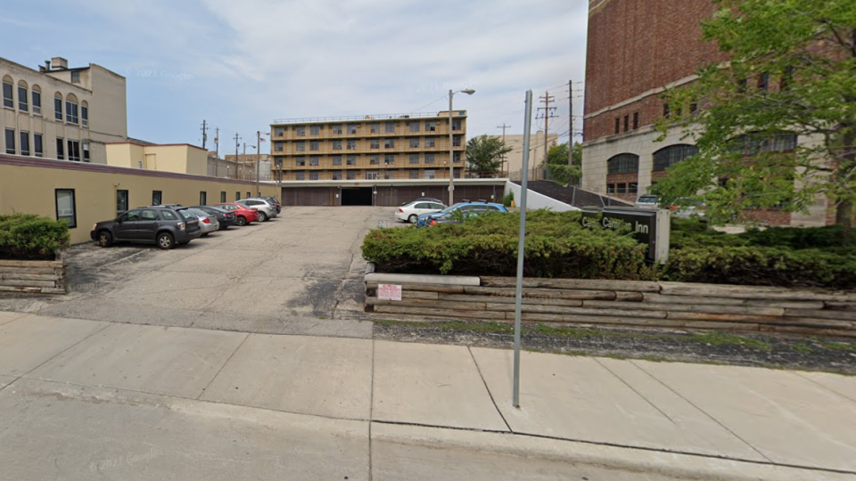 Valley Square Apartments (background) would be renovated as part of a 79-unit apartment development proposed for 3808 W. Wisconsin Ave.