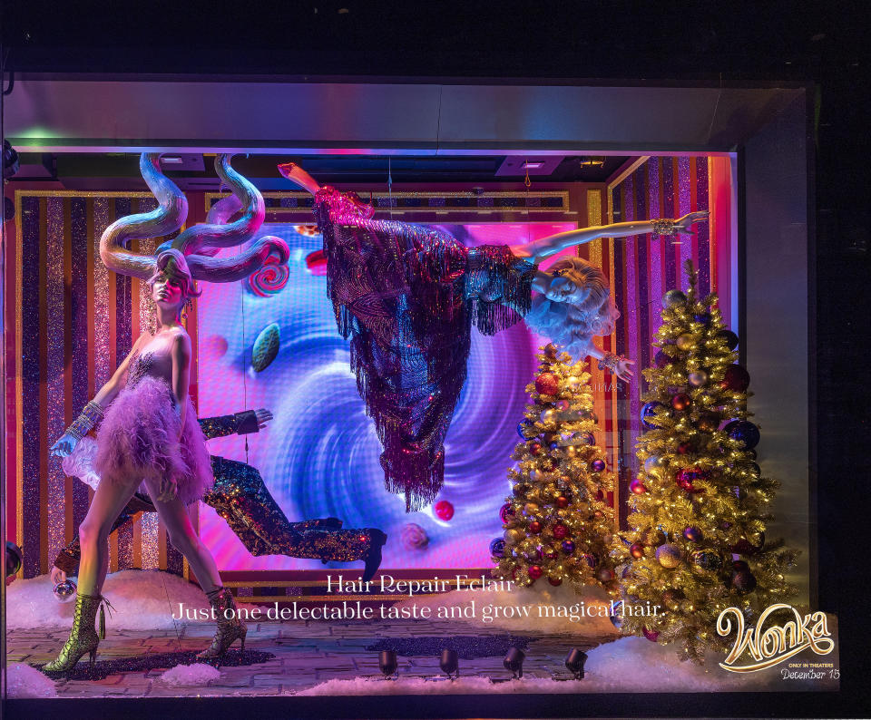 One of the "Wonka"-themed windows at Bloomingdale's. 