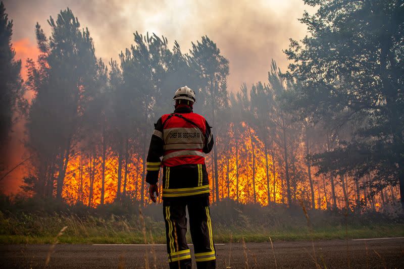 Wildfires in southwestern France