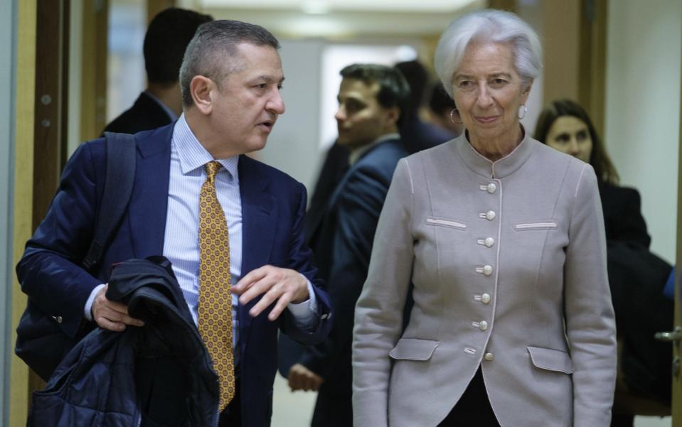 Fabio Panetta with European Central Bank President Christine Lagarde this week - Thierry Monasse/Getty Images