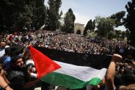 Protest over the possible eviction of several Palestinian families in the Sheikh Jarrah neighbourhood