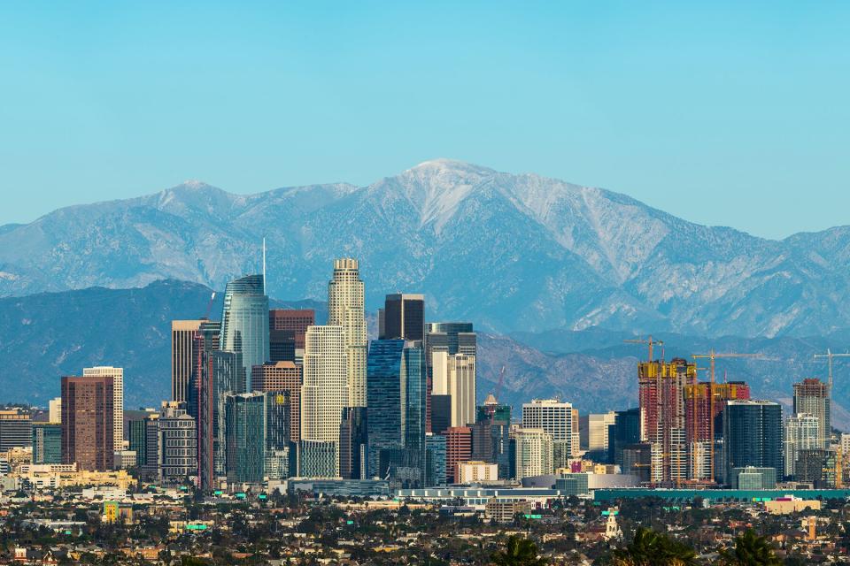 Panoramic view of Los Angeles downtown