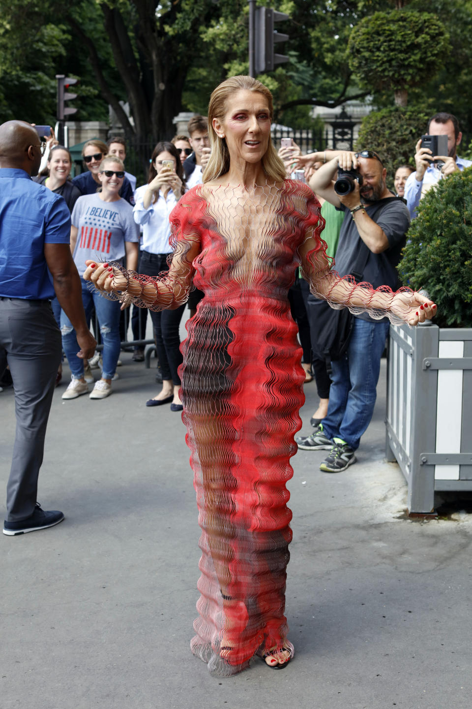 Celine Dion seen out and about in Paris, France, on July 1, 2019. (Photo by Mehdi Taamallah/NurPhoto via Getty Images)