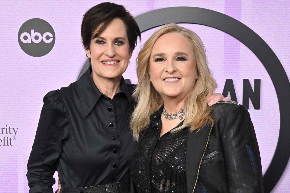 <p>Axelle/Bauer-Griffin/FilmMagic</p> Linda Wallem and Melissa Etheridge attend the 2022 American Music Awards at Microsoft Theater on November 20, 2022 in Los Angeles, California.
