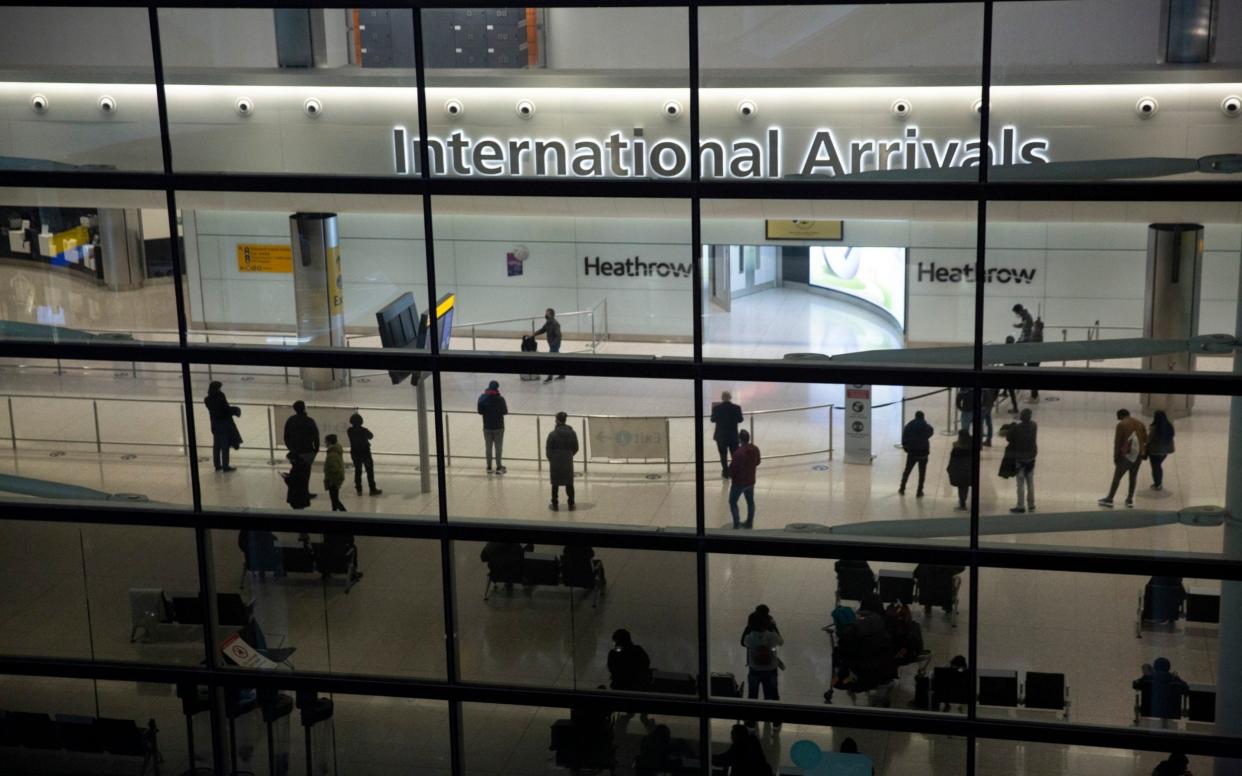 Arrivals at Heathrow airport