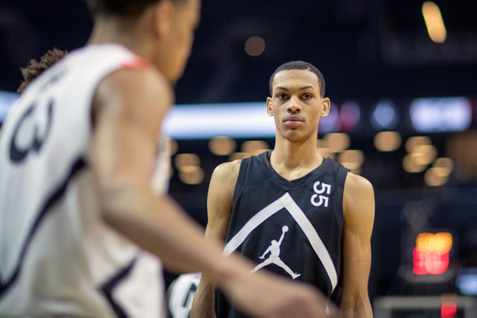 Five-star basketball recruit Darius Bazley participated in the Jordan Brand Classic this past April. (Getty Images)