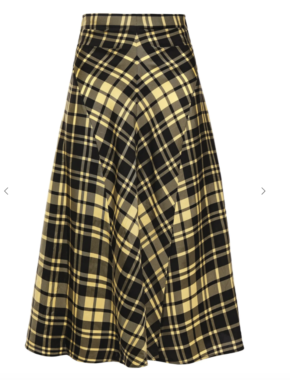 7) Checked crinkled-twill skirt