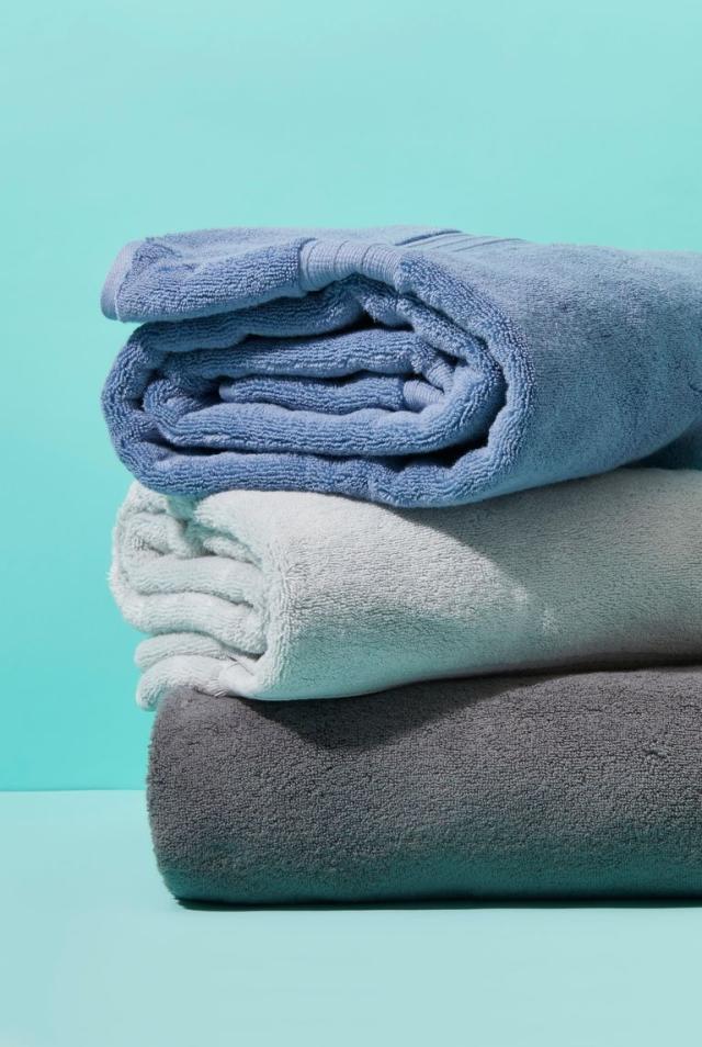 StyleWell Quick Dry Cotton Shadow Gray Ribbed 6-Piece Bath Towel Set