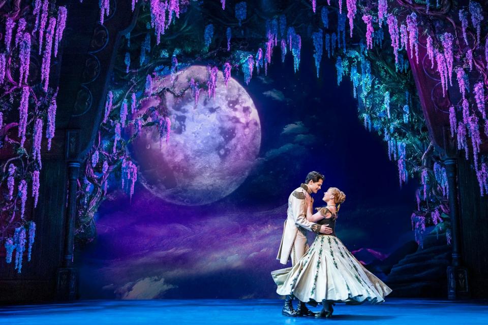 Lauren Nicole Chapman stars as Anna and Will Savarese as Hans in the North American tour of the Disney musical "Frozen."