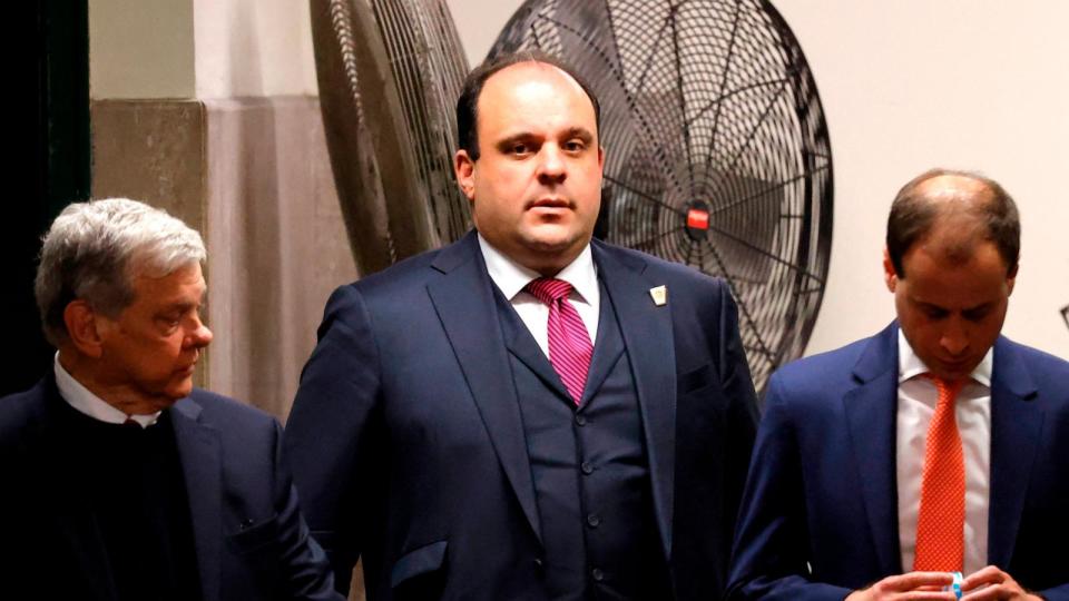 PHOTO: Boris Epshteyn, advisor to former President Donald Trump, returns to the courtroom after a break during Trump's hush money trial at Manhattan Criminal Court in New York, on May 20, 2024.  (Michael M. Santiago/POOL via AFP via Getty Images, FILE)