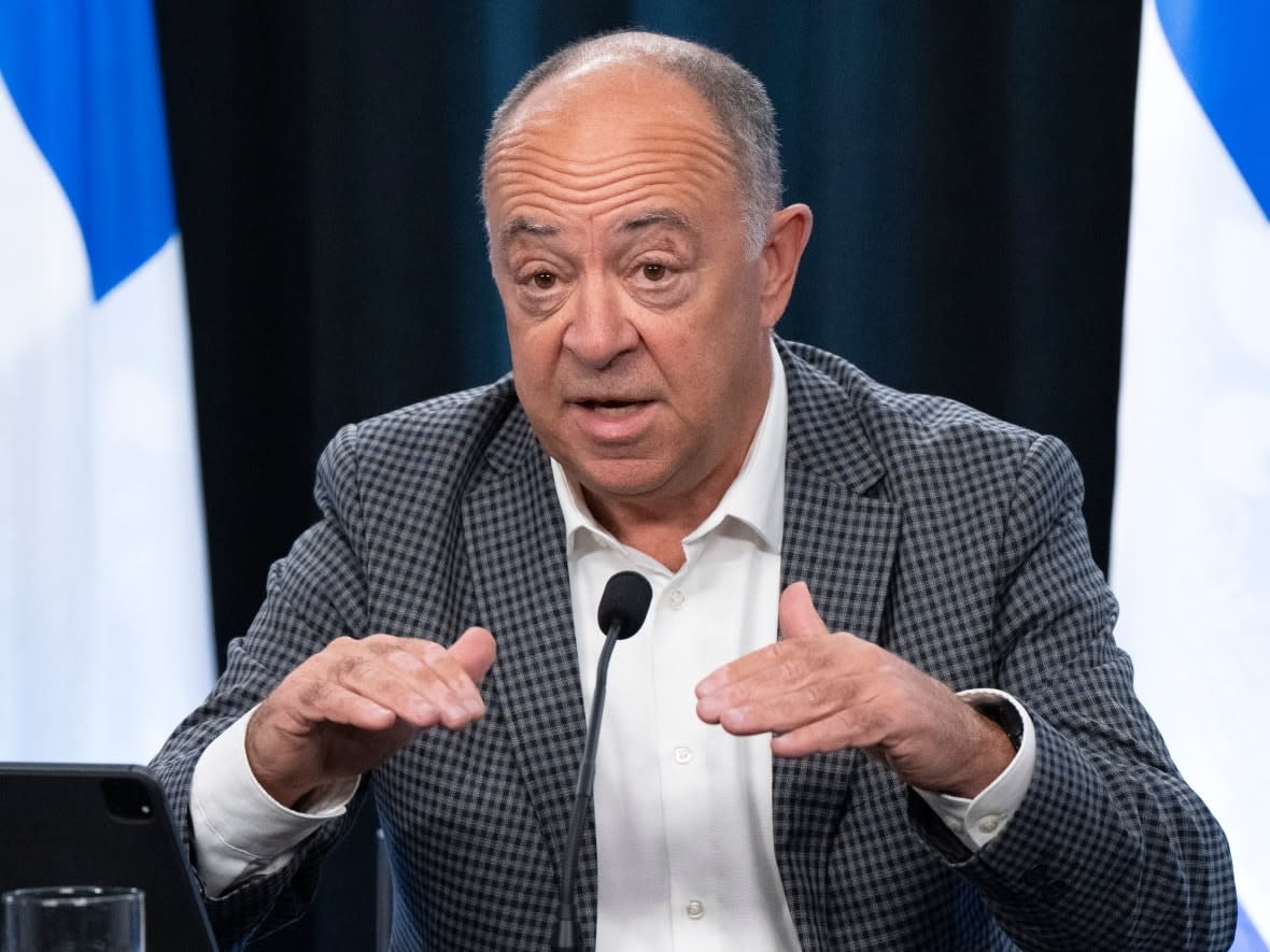 Quebec Health Minister Christian Dubé announced the recommendation on masking in public on Wednesday. (Ryan Remiorz/The Canadian Press - image credit)