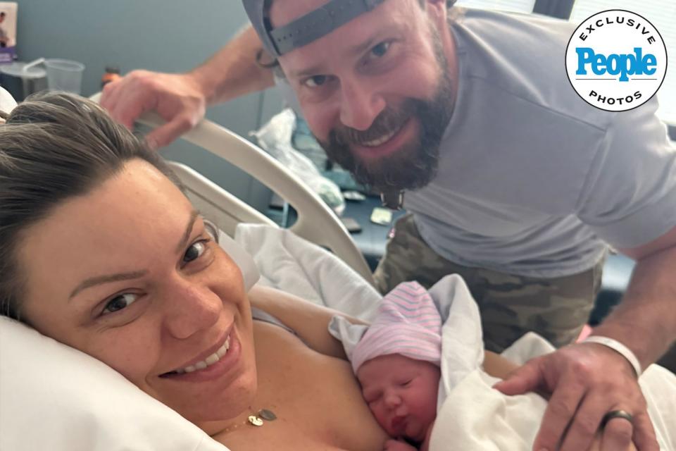 <p>Courtesy of Lewis Brice</p> Lewis Brice, wife Denelle and their baby daughter