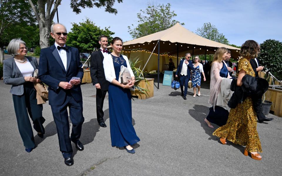 Guests attend the opening night of the 2022 Glyndebourne Festival