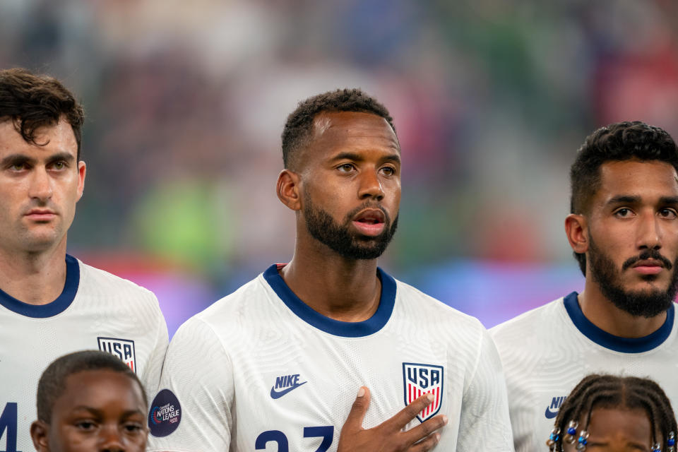 AUSTIN, TX - 10 DE JUNIO: Kellyn Acosta #23 de los Estados Unidos durante un partido de la Liga de Naciones Concacaf entre Granada y USMNT en el Q2 Stadium el 10 de junio de 2022 en Austin, Texas.  (Foto de John Todd/ISI Photos/Getty Images)