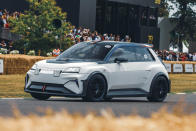 <p>With its sights set on the mainstream market, Alpine is launching this Renault 5-based hot hatchback, which will make its public debut at Goodwood. With an FIA-approved racing chassis and two motors mounted on the front axle, the production car promises to be a more usable accompaniment to the widely acclaimed A110, while retaining the marque's sporting character.</p>