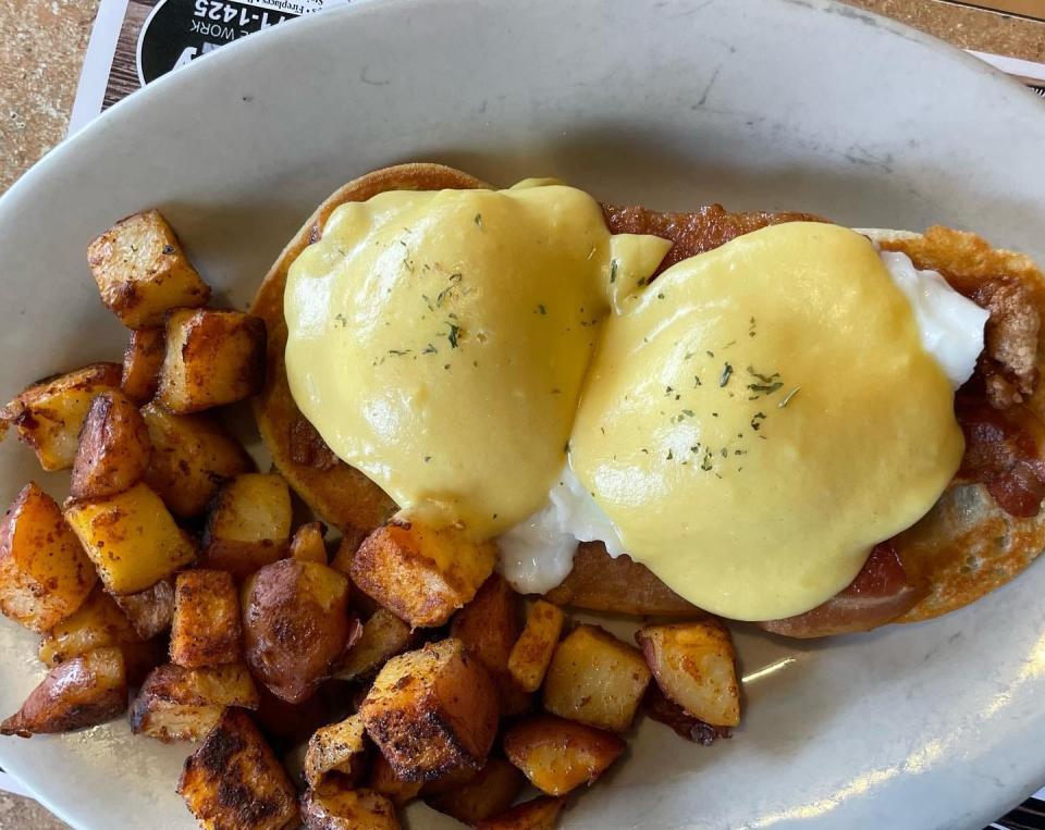 Try the Bacon Benny at Nellie Rose Restaurants.