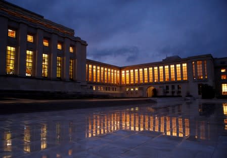 FILE PHOTO: Overview of the United Nations building in Geneva